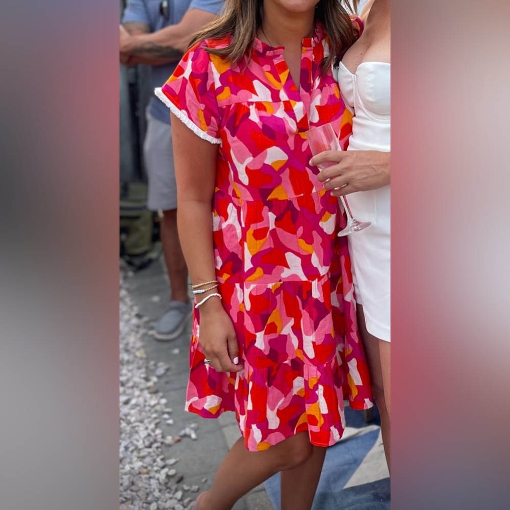 THML patterned midi dress